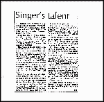 singer talent review